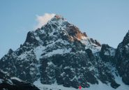 l'attacco della via sulla parete nord-est