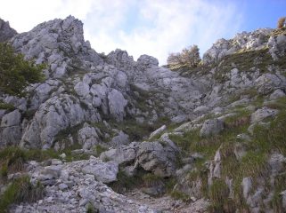 via di salita al corno occidentale dalla via delle creste