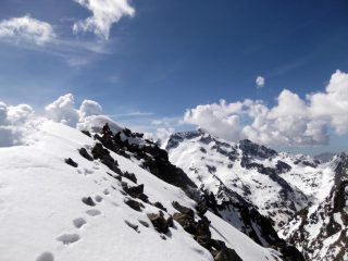 cima con gran vista su Gelas e Argentera