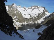 La serra dell'Argentera si specchia nel Chiotas