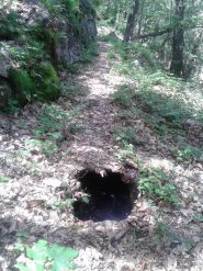 Lastra di cemento caduta col mio passaggio