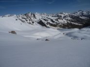 dalla parte alta del percorso, vista sui valloncelli e i gobboni della parte bassa