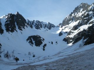 il colletto e la cima a destra