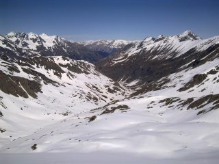 la valle Lunga, vista dalla cima della Punta Scodella
