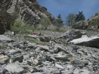 salita alla gola dell'Incisa 