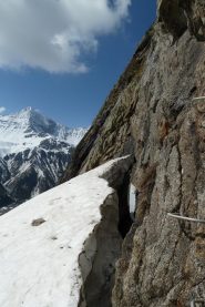 attacco 2° parte ferrata - molta neve