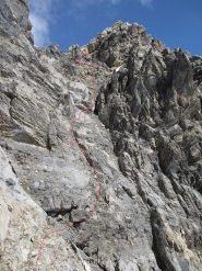 Il tratto di arrampicata