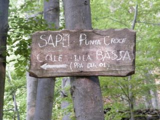 Cartello indicatore alla partenza