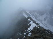 La cresta tra P.ta della Croce e P.ta Imperatoria, durante una breve schiarita
