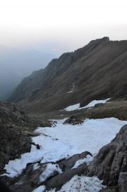 In alto sulla dx si vede una traccia scendere verso il canale