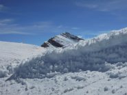 Il Leone spunta dalla cornice al Breithornpass