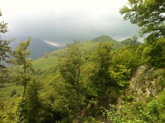 L'Alpe Belvedere in lontananza