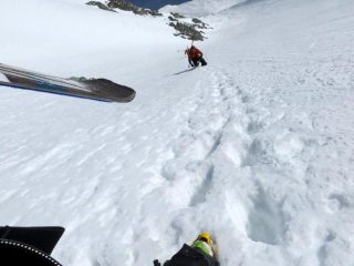 Canale per accedere alla cresta