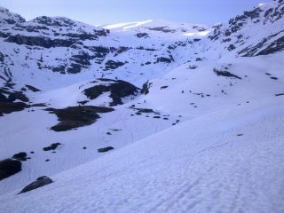 la salita al Roncia, prime luci