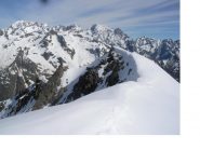 Dalla crete de Vachious il Pelvoux e l'Aleifroide..