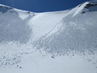 pendio nord di discesa