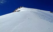 Ultima parte del percorso,qui i pendii diventano belli ripidi,anche se non sembra