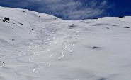 Il bel canale dove si scavalca la cresta della Violetta