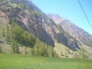 parete su cui si svolge l'itinerario