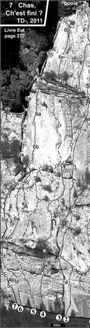 schizzo di altre vie della parete