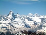 Dalla vetta Cervino e M.Bianco