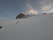 Vetta e tratto ripido prima dell'Alphubeljoch