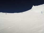 Pendio ripido sotto la vetta