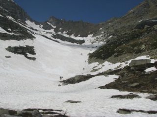 Parte alta ancora su neve