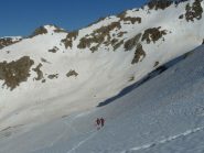 In salita verso la cima di Mercantour
