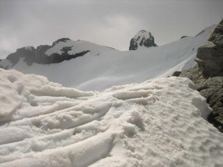 La Maledia vista dalla bocchtta, sotto la Cima Borello.