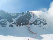 Il canalone Centrale del Pizzo Stella, parete Nord