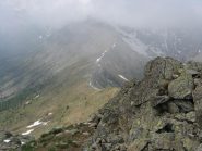 la dorsale di salita dal Colle