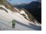 Ale sui nevai inferiori verso il Combeynot..