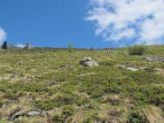 Il pendio a monte della conca q. 2250