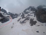 il canale di accesso al ghiacciaio