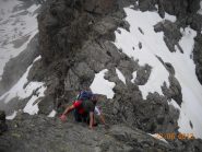 dal colletto si comincia a salire la cresta