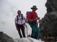 Sergio e Gabriele all'uscita del colletto 