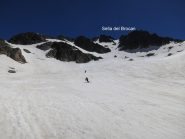 Discesa sotto la sella con neve bella  