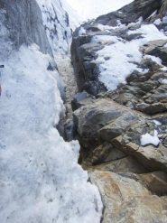 uscita dal budello: una sorta di piccolo camino