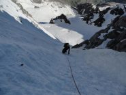 sulla nord, oltre metà parete