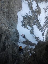 Il crux nel diedro camino