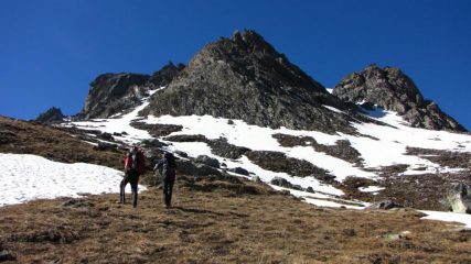 a quota 2600 m. incontriamo la prima neve (23-6-2013)
