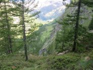 Vista sul Pian d'Azaria, dal Munt at Runduner