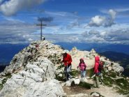 in vetta al Corno Bianco, la nostra prima cima dolomitica!