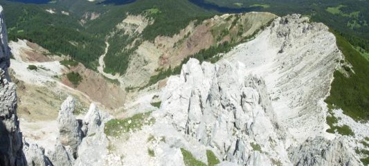Bletterbach dalla vetta del Corno Bianco