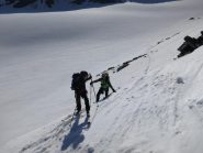 Sul ghiacciaio in alto