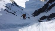 Canale di accesso al colle Orientale di Valeille