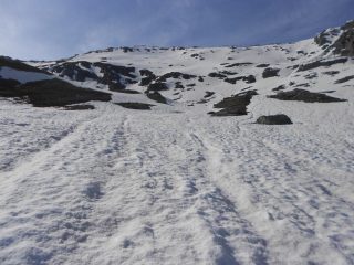 il pendio di salita 