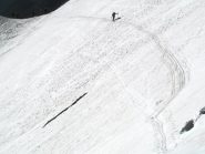 Il traverso dopo lo stretto canalino