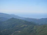 Vista dalla vetta verso Chiavari e Sestri Levamte